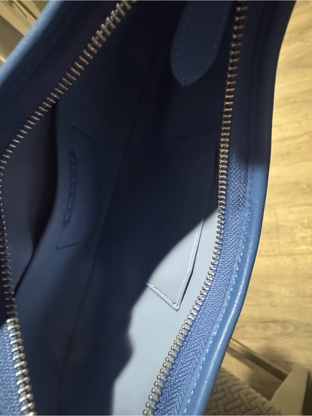 Coach Blue Suede Shoulder Bag - Picture 5 of 16